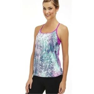 Fabletics Norwalk Tank Orchid Purple, Size Small Bult in Padded Bra Yoga Gym